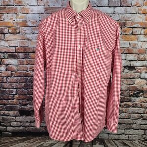 Vineyard Vines Men Button Down Shirt Slim Fit Red Gingham Preppy Classic